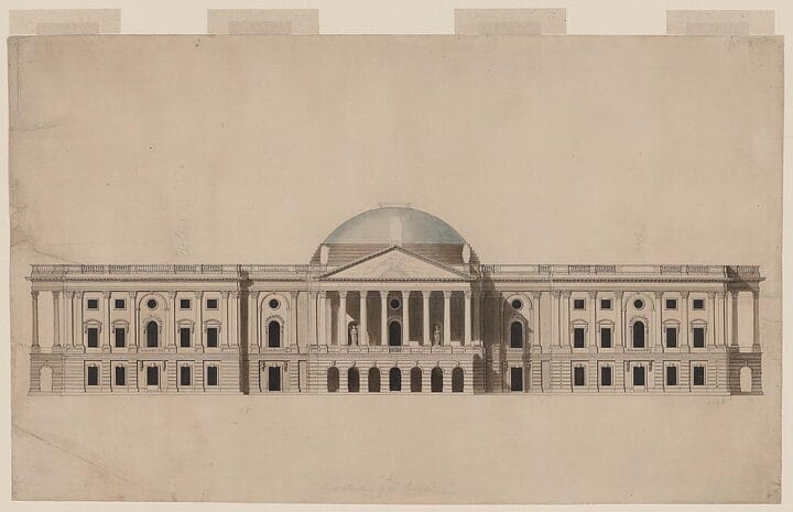 Architectural drawing of William Thornton's design for the U.S. Capitol
Library of Congress, thegrio.com, Slavery